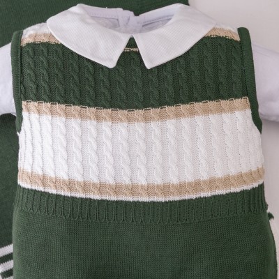Saída de Maternidade Thommy - Verde Militar e Bege